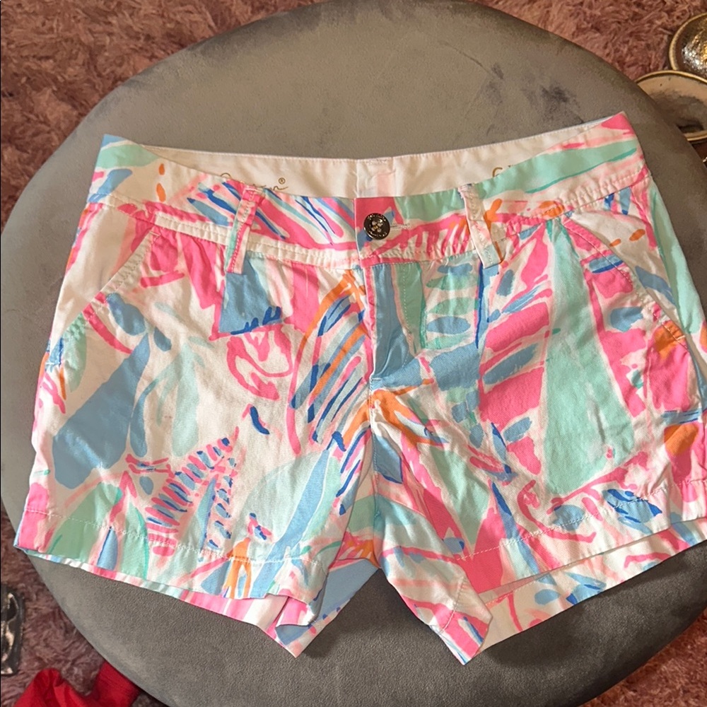 Lilly Pulitzer Pink and Blue Bermuda Shorts